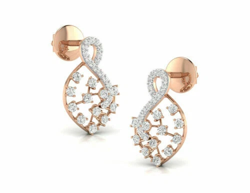 Echtschmuck im Ohrstecker-Stil aus Rotgold