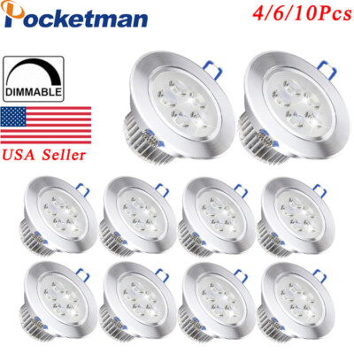 4/6/10Pcs LED Downlight Dimmable 3W/5W Recessed Ceiling Light Spotlight 110V