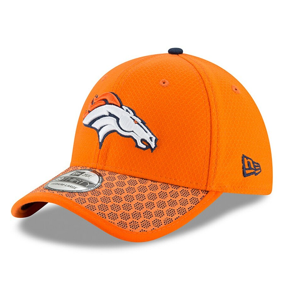 Denver Broncos New Era NFL Sideline On Field 39Thirty Orange Flex Fit Hat  Cap