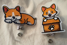 Corgi Retractable Reel Pull Tag Clip Holder for Keys or ID