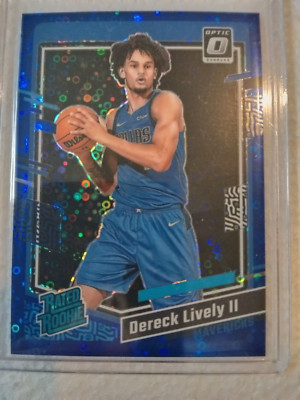 Donruss Optic 2023-24 Dereck Lively II Rated Rookie Blue Disco Prizm 49/49 RC