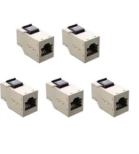 Cable Matters [UL Listed] 5-Pack 10Gbps Shielded Cat 6A Keystone Coupler (Shield