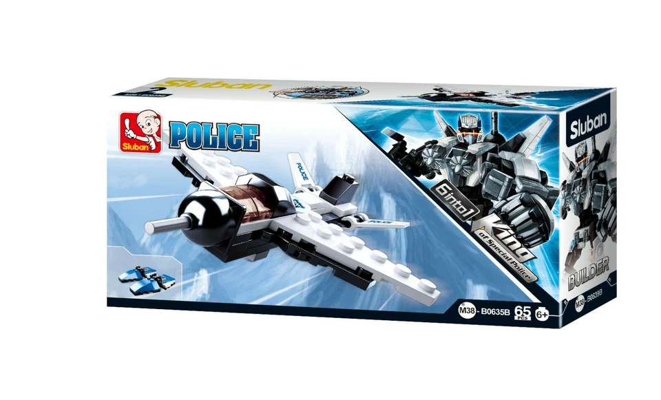 Sluban KING of SPECIAL POLICE Transforming ROBOT 6-in-1 Building Bricks Kit - Image 3 of 4