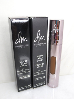 DM DANESSA MYRICKS VISION CREAM COVER FOUNDATION + CONCEALER N10 0.34 OZ NWB 2PC