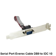 12 inch DB9 Male To IDC10 Female Serial Port Everex Cable Bracket AT MotherBoard