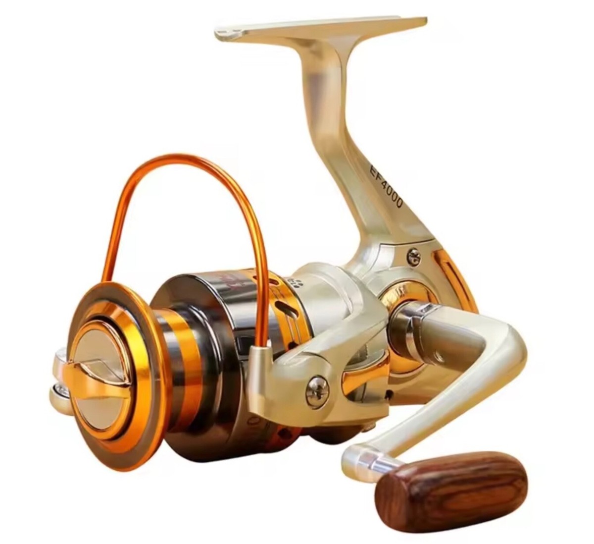 Spinning Reels Yumoshi EF Spinning Fishing Reels - Sizes 1000 To 9000, 12  Ball Bearings, Freshwater Fishing, Gold Color Penn Fishing Reels