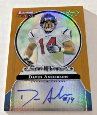 2006 Bowman Sterling #BS-DAN David Anderson Rookie Auto Refractor #D /900 Texans