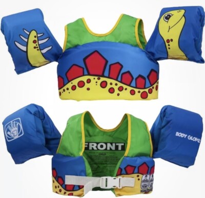 Body Glove Kids Life Jacket - U.S. Coast Guard Approved -Dinosaur