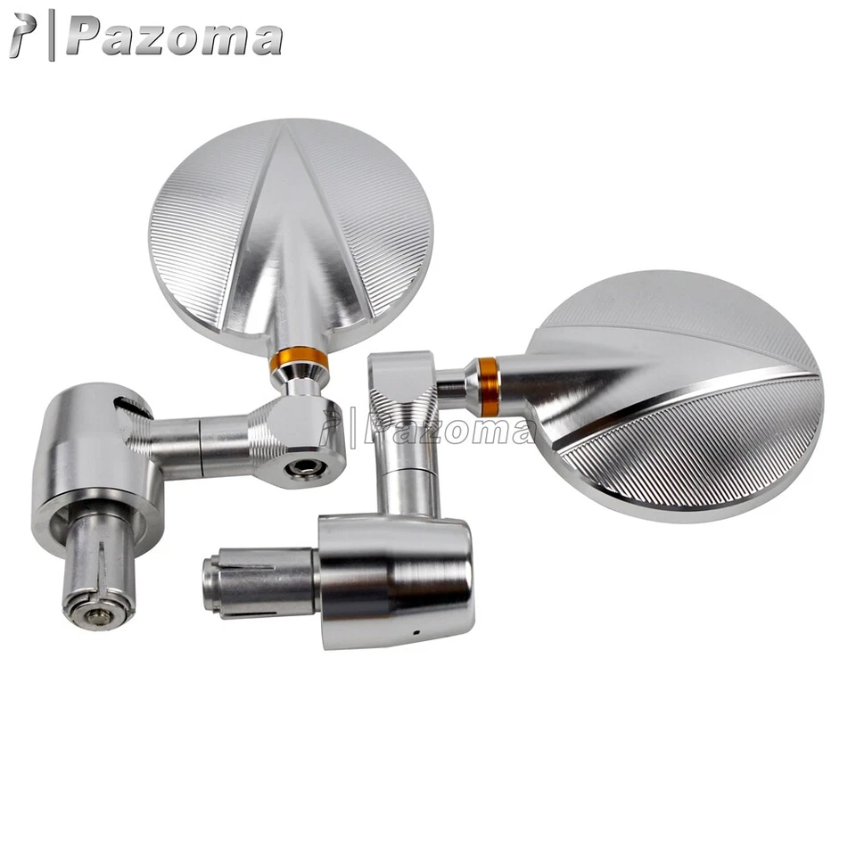 Espejos retrovisores laterales plateados para Honda CBR1100XX CBR125R 7/8" y 1" Foto 4 de 4