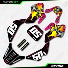 Pink Spark Racing Graphics Kit fits Kawasaki KDX50 03-06 Decal Sticker KDX 50