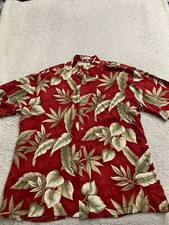 Pierre Cardin Men Floral Rayon Short Sleeve Button-Up Shirt Multicolor Size L
