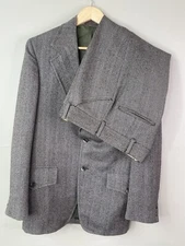 Vintage Richmond Brothers Size 38L Western Style Brown Suit Blazer Pants WOOL