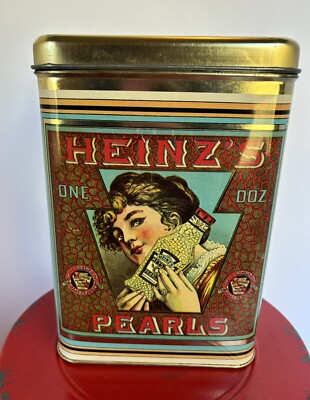 Vintage Heinz s Pearls Tin Storage Container