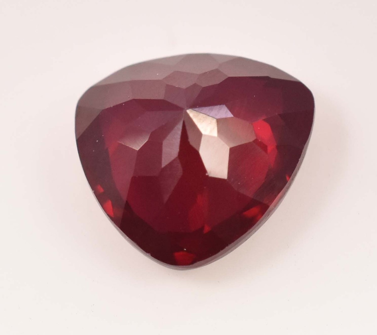 10.85 Ct Natural Deep Dark Red Ruby Trillion Cut CERTIFIED VVS