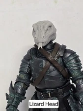3d Printed LIZARD 1.0 Headsculpt For Mythic Legions 1/12 figure 