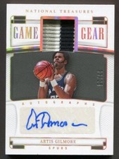 Artis Gilmore 2022-23 Panini National Treasures Game Gear Autographs Prime 03/25