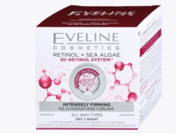 EVELINE COSMETICS RETINOL & ALGEN 3D SYSTEM VERJÜNGENDE GESICHTSCREME Tag + Nacht