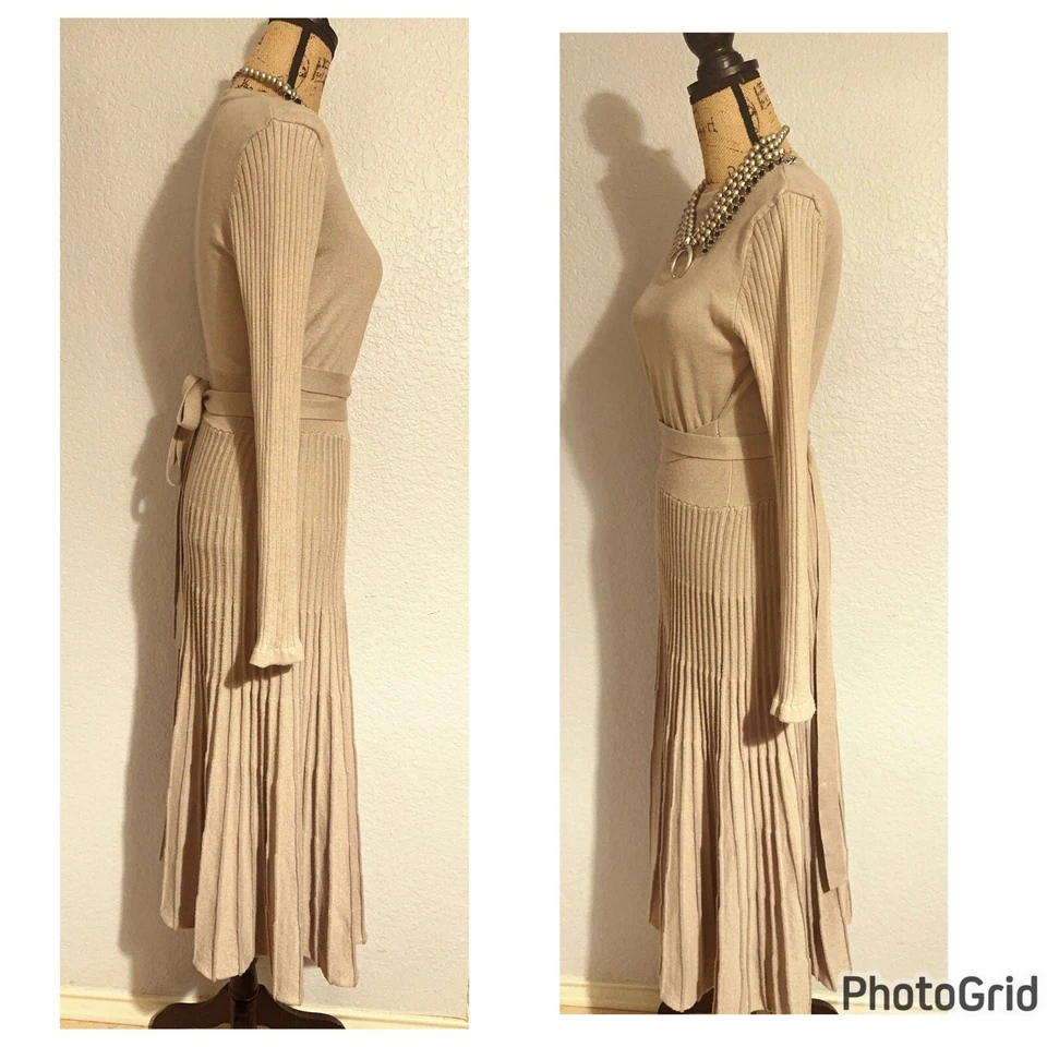 Vestido midi de mezcla de cachemir Foto 3 de 4