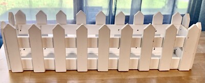 WHITE PICKET FENCE RECTANGULAR CONTAINER. ADD SOME SMALL FLOWER POTS!