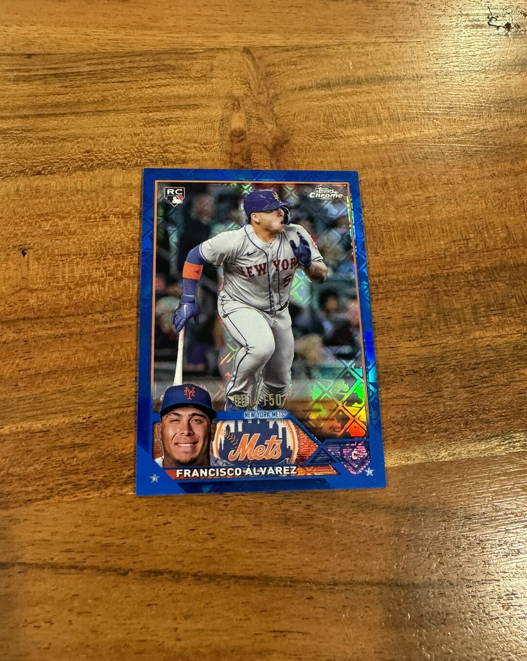 Francisco Alvarez 2023 Topps Chrome Blue Logofractor Refractor /150 NRMT+ Rookie