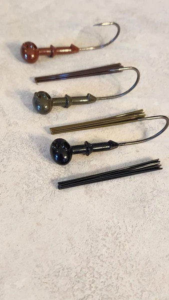 Tungsten Football Jig Heads Brush Guards Out