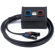 2 way Stage Box. Neutrik Male to Female XLR Multicore Cable. Studio Wall Mount