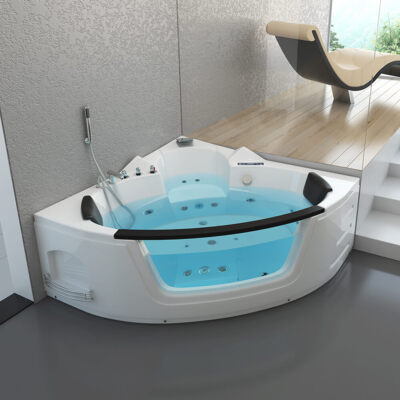 HOME DELUXE Whirlpool Eckbadewanne Badewanne Wanne Pool Thermostat Spa Heizung 