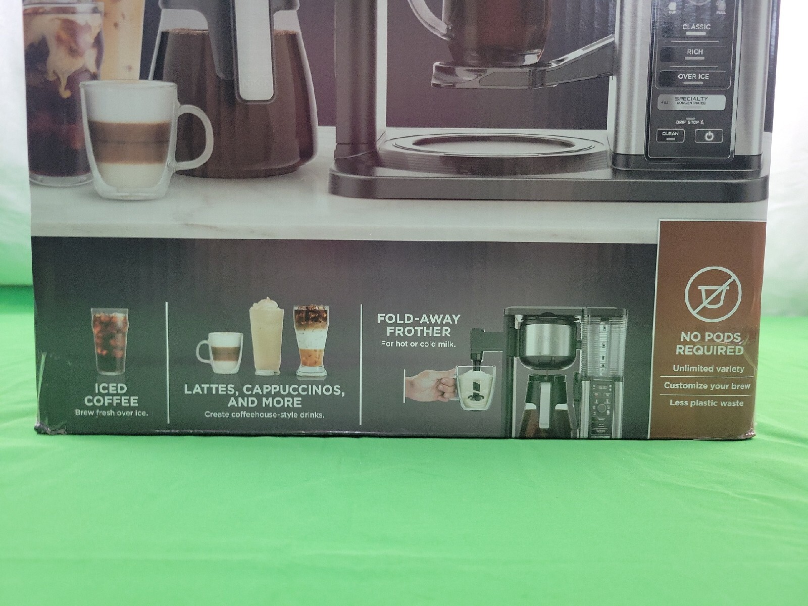 BRAND NEW Ninja CM401A Specialty FoldAway Frother Coffee Maker Glass