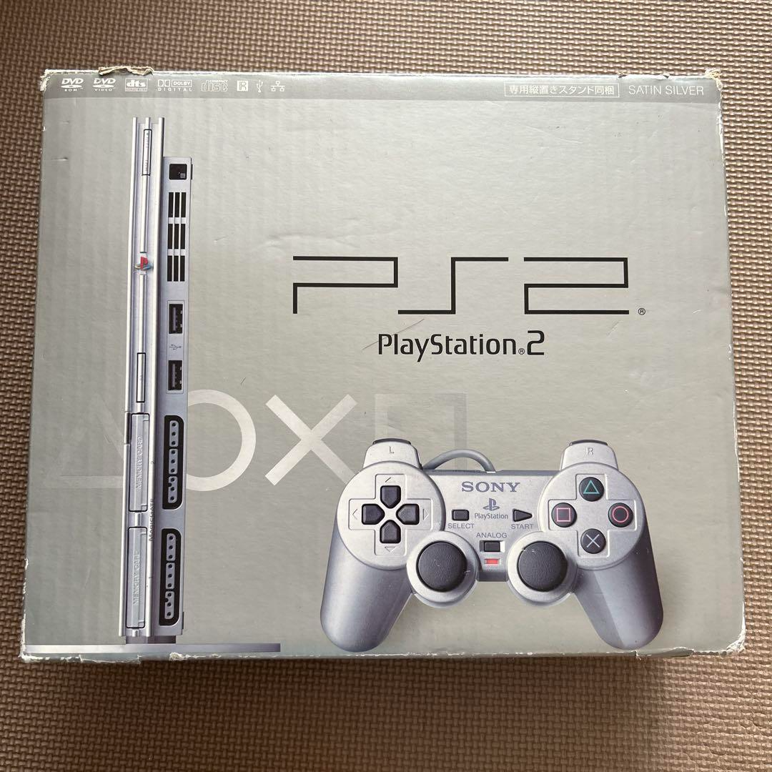 Sony PS2 Slim SCPH-75000 SSS Satin Silver PlayStation 2 Sony PS2 Slim SCPH-75000 SSS Satin Silver PlayStation 2