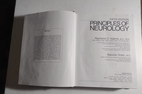 Vintage Principles Of Neurology. 5th Edition by Raymond D. Adams. Hardcover Book - Picture 2 of 11