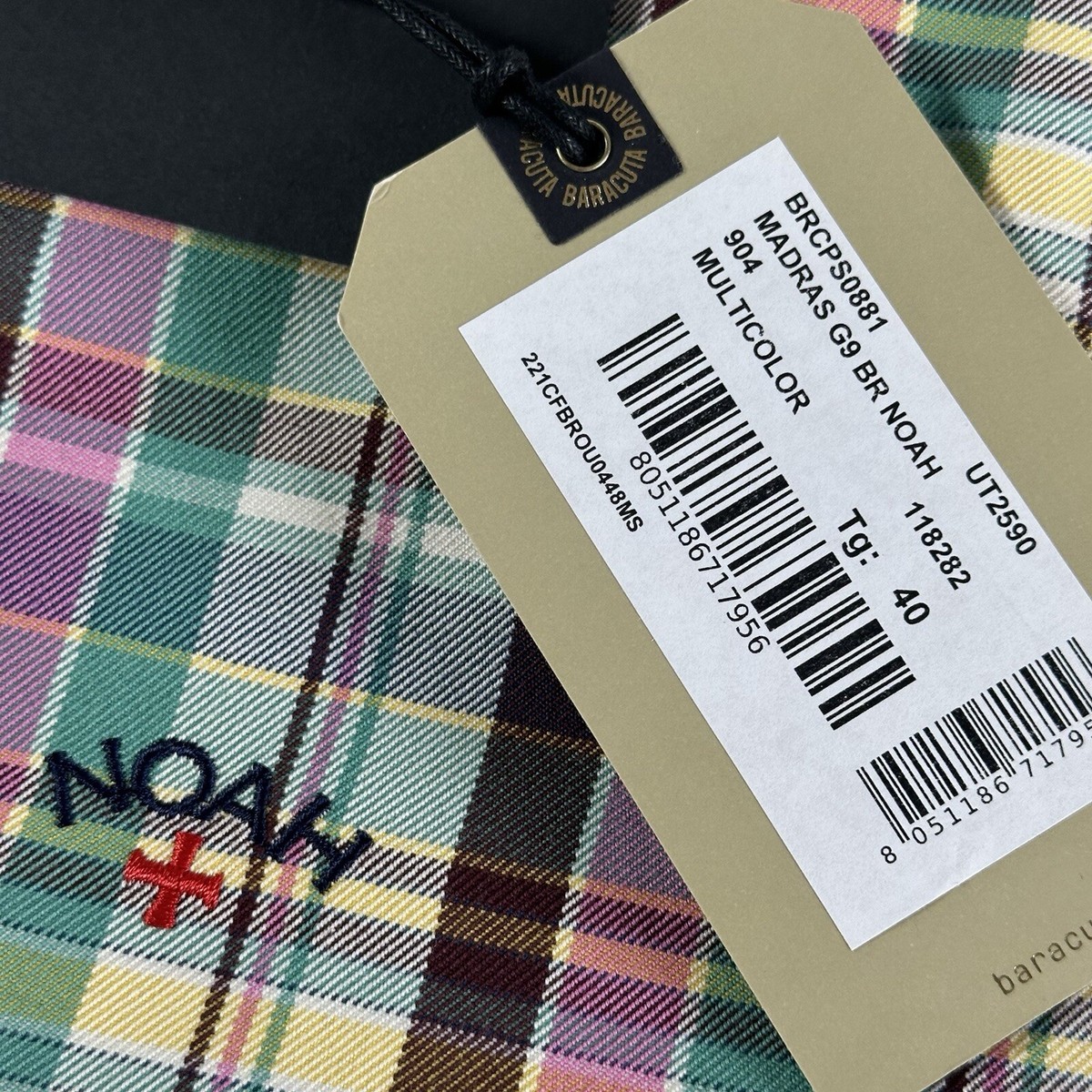 Noah Jacket Mandaras G9 BE Multicolor Baracuta Men's Size 40 100