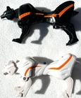 Lot of 2 Vintage Power Rangers Jungle Fury White & Black Tiger Animal Figures