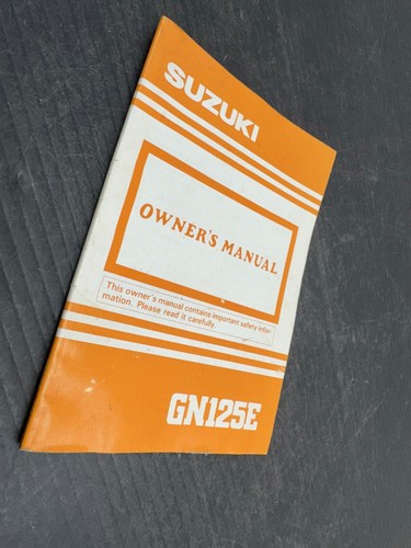  SUZUKI GN125E GN-125 ORIGINAL OWNERS MANUAL BOOK GUIDE - Picture 2 of 5