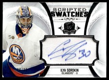 2022-23 Upper Deck The Cup Scripted Swatches Ilya Sorokin Auto 28/35 #SM-IS