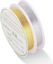 2 Pack Jewelry Craft Wire - 20 Gauge Tarnish Resistant Copper Beading Wire for J