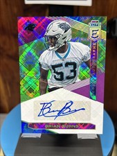2019 Panini Donruss Elite - Elite Rookie Autographs Brian Burns #RA-BB Purple...