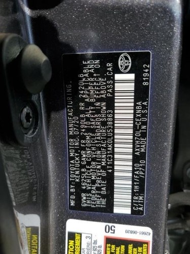 TOYOTA CAMRY 2020 POWER BRAKE BOOSTER 1510274 540-10303 - Picture 12 of 12