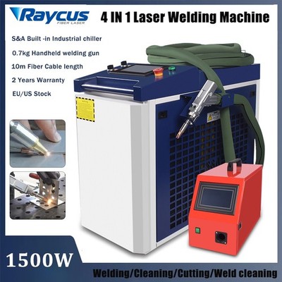 1500W Raycus Fiber Laser Welding Cutting Cleaning Machine 4IN1 S&A Chille