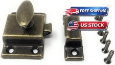Small Stamped Cabinet Door Latch Spring Loaded Cupboard Door Latch w/ Oval Turn