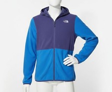 The North Face Kids Boys Teen Blue Glacier Zip Up Hooded Fleece Jacket Size, S