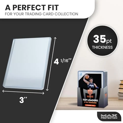 1000 (1 Case) Max Pro Clear 35pt Premium Card Toploaders New Full Sealed Case - Image 3 of 4