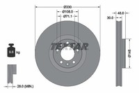 2X Textar Bremsscheibe Vorderachse U.A. FüR CitroËN, Ds, Opel, Peugeot, Vauxhall