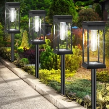 upgraded‘ Solar Pathway Lights Outdoor 8pack Large Led Solar Light Outdoor Wate