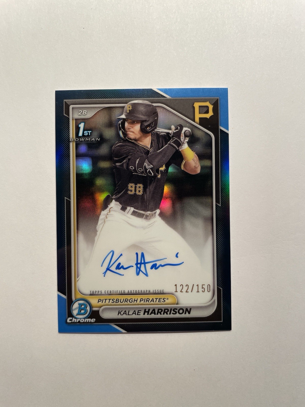 2024 Bowman Chrome - Kalae Harrison - Auto Blue Refractor 1st #/150