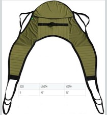 Universal Padded Lift U Sling With Head Support Size Small 600 lb Divided Leg