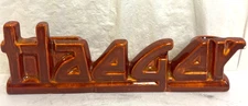 Vintage Haeger Brown Ceramic Pottery Logo Display Planter