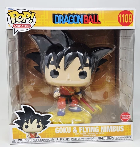 Funko Pop Dragon Ball Z Goku & Flying Nimbus #1109 GameStop Exclusive 10" NIB