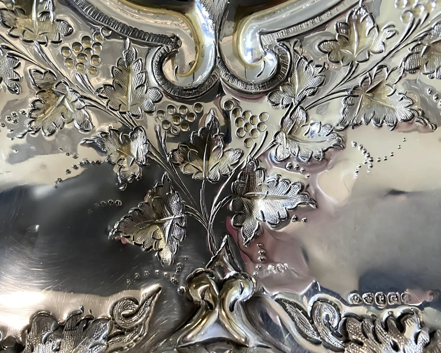 Silber & Fleming England Antique 1876 Silver Plate Bride’s Basket