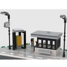 HXtoy Vught Train Station Platform Model Building Toys Set 1206