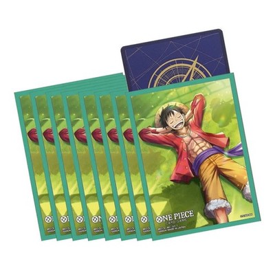One Piece Card Game Sleeves - Luffy (70 Kartenhüllen) Bandai Hüllen NEU